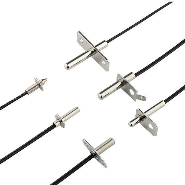 50K 100K Temperature Sensor NTC , Double Layer High Temperature Thermistor
