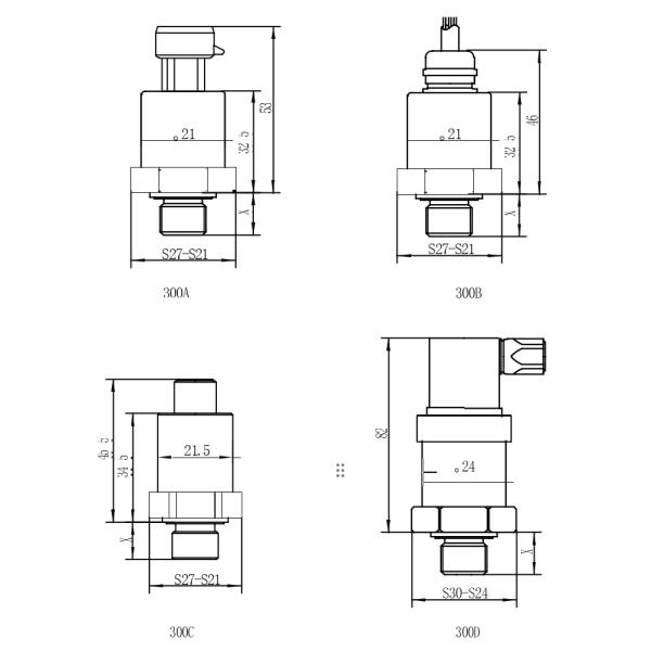 Compact And Lightweight Stainless Steel Pressure Sensor Customizable For Automotive