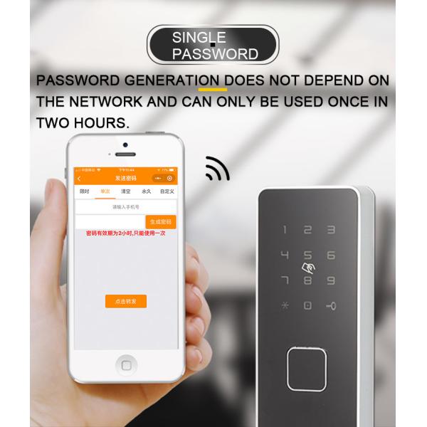 CNC Aluminium Digital Front Door Lock , Card Door Lock Card Access System Anti Theft