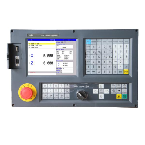 Single Headed CNC Lathe Controller With PLC G Code / USB Interface , CE ISO Approved