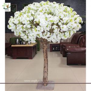 Quality UVG CHR038 table use decorative small white artificial blossom cherry trees for sale for sale
