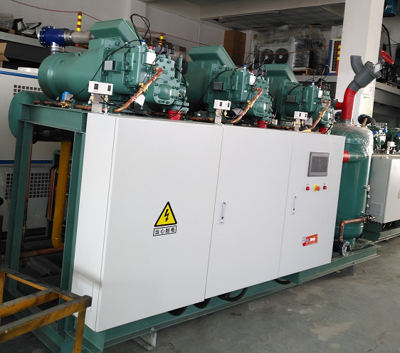 Three Parallel Screw Refrigeration Units For Cold Storage -18 Degrees