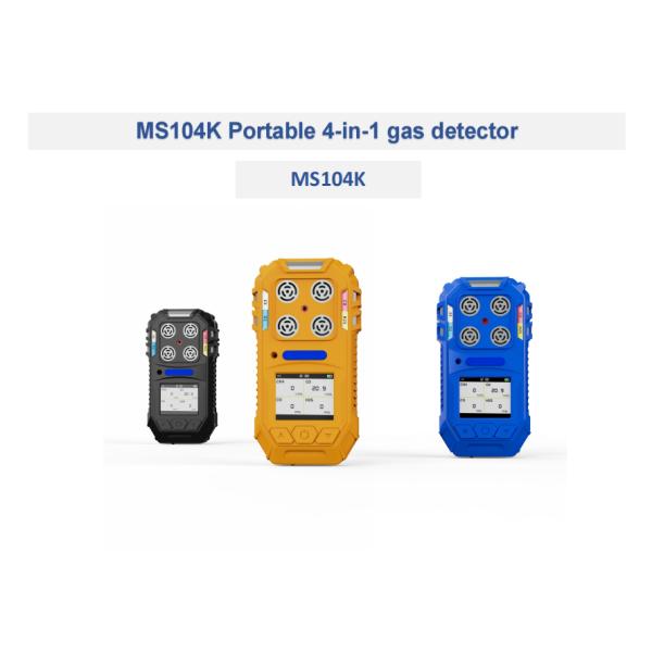 Zetron MS104K Portable Four-in-One Gas Detector with TFT Color Screen for Real-Time Monitoring, Industrial Safety Gas Alarm
