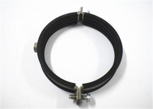 China Black Rubber Ring Split Pipe Clamp For Tube System With Galvanized 80-400MM on sale