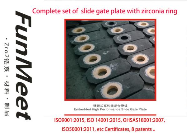 EMBEDDED ZIRCONIA RING WITH HIGH PERFORMANCE FOR SLIDE GATE PLATE