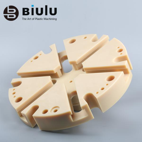 CNC Peek Micro Machines Components , Solid Plastic Block High Precision