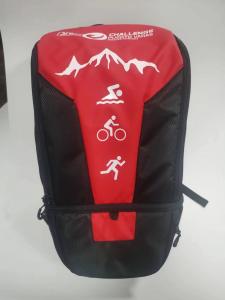 China Detachable Bike Helmet Backpack Bag Red With Dry / Wet Separation on sale