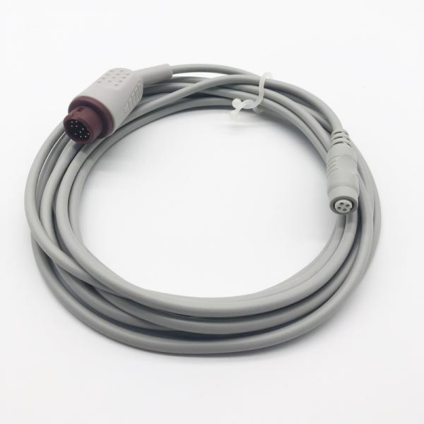 Compatible Medical Adapter Invasive Bp Cable 3m Compatibility With Mindray Tpu