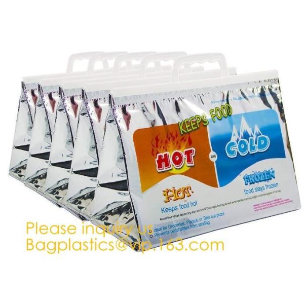 reflective Thermal Plastic handle portable aluminum epe foam Insulation bag cool bag,aluminum film lunch Thermal food pi