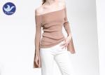 Sexy Women's Off The Shoulder Sweater , Off The Shoulder Knitwear Slim Fitting