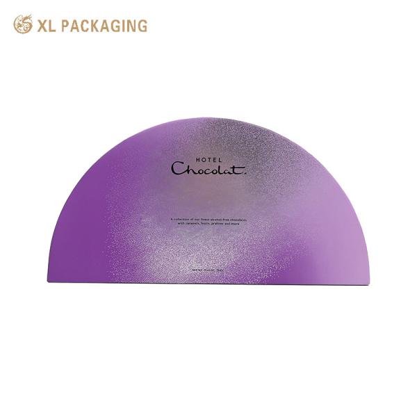 Buy Customized Half Round Paper Gift Box With Insert Recyclable Rigid Boxes With Gold Foil Embossing Matt Lamination Glossy at wholesale prices