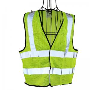 China Class 1 Class 2 Construction High Visibility Vest With Pockets Traffic Bike Hi Vis Vest Belt Gray Yellow on sale