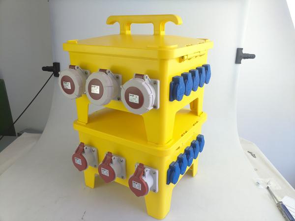 Buy PE Electrical Distribution Box With Industrial Plugs Sockets Stable Structure at wholesale prices