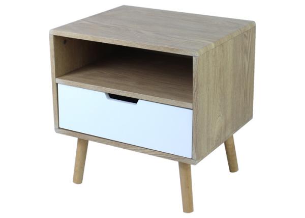 Buy 40cm Depth 50cm Length Wood Bedside Table With Drawer at wholesale prices