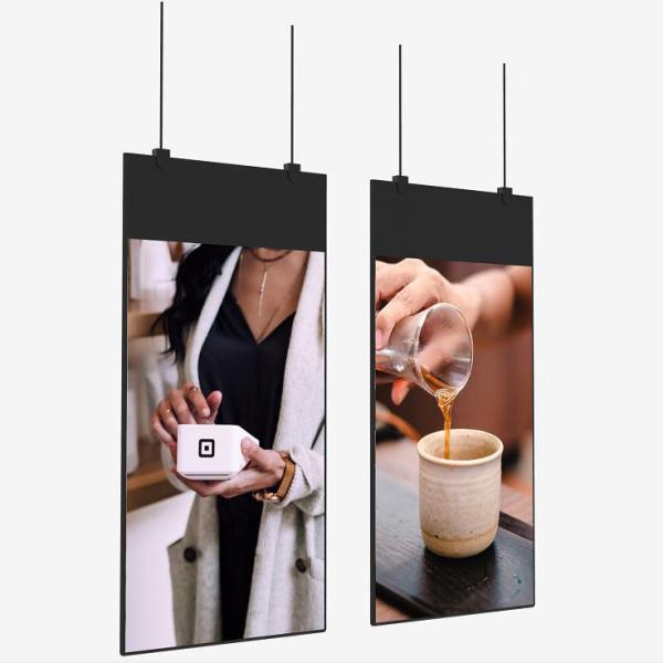Shop Window Signage Stretched Bar Display 37 Inch IP4X Degree Dual Screen