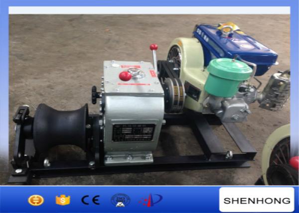 Buy 3 Ton Tower Erection Tools Cable Diesel Winch 4HP Single Capstan For Cable Pulling at wholesale prices
