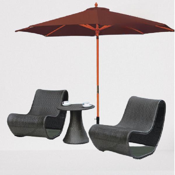 Foshan factory direct Rattan wicker sun bed pool aluminium outdoor lounge set pool furniture sunlounger---6138