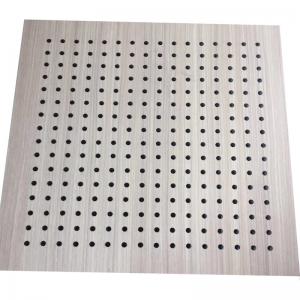 Quality Interior Decoration MDF Board Wood Perforated Studio Room Acoustic Insulation Panel for sale