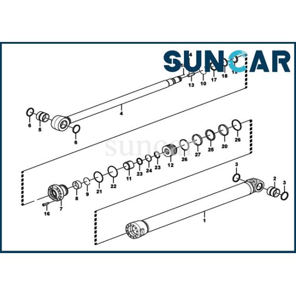 VOE14664650 VO E14664650 Seal Repair Kit Dipper Arm Cylinder For Models EC480D EC480E SUNCARVO.L.VO Excavator