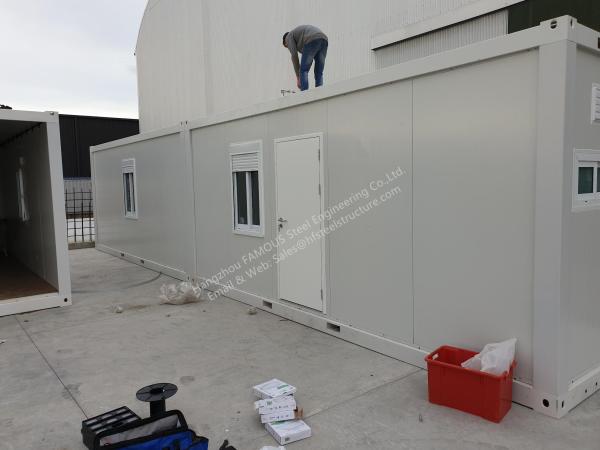 Buy Customized Column Section Flat Pack Container House with PUR Roof Floor Panel at wholesale prices
