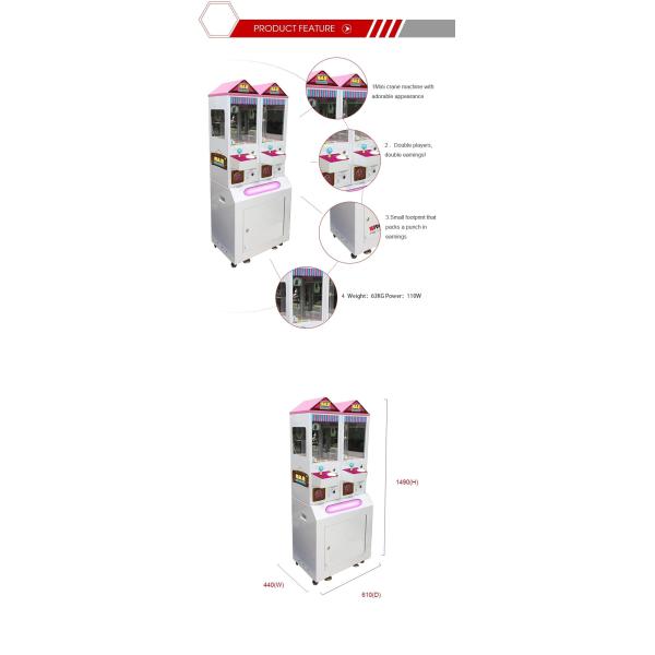 110W Mini House Series Vending Toy Claw Machine / Prize Game Machine