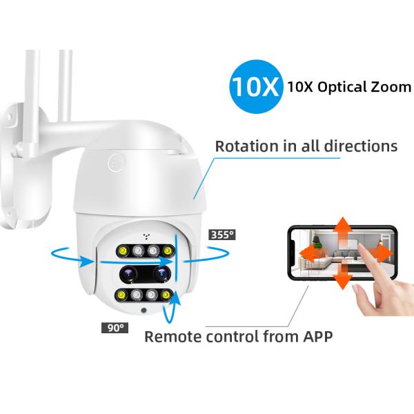 4MP 4G Cctv Security Ip Camera Outdoor Dual Lens Network Camera