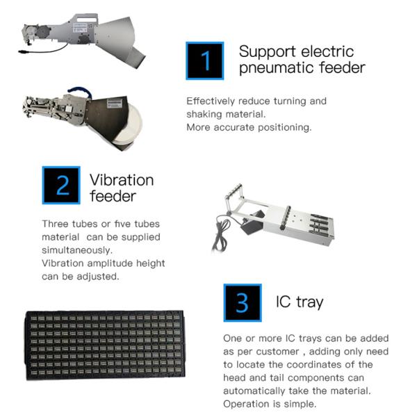 Automatic PCB Rail High Precision 0201 Desktop SMT Pick and Place Machine 4 Heads CHM-650