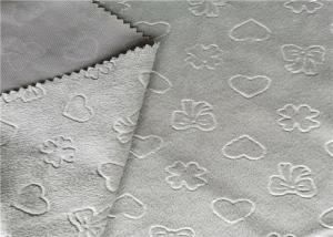 Quality Super Short Plush Mink 200gsm Embossed Polyester Fabric for sale