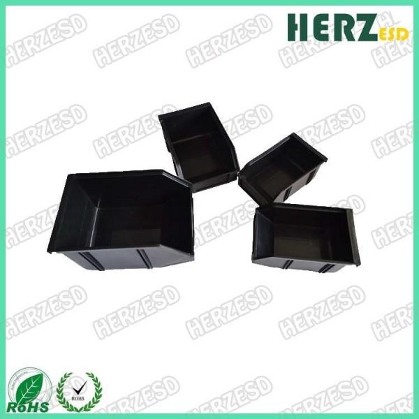 Buy Permanently Conductive ESD Storage Box / ESD Component Box Has Open Hopper Front at wholesale prices