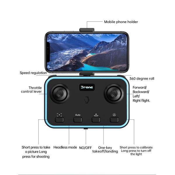 50M Dual Camera Battery Powered Drones WIFI FPV RC Drone For Beginner