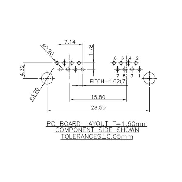 Dual Port Unshielded 8p8c 1x2 RJ45 Jack Connector E5J88-00AJG2-L