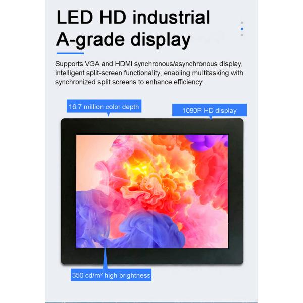 21.5 inch IP65 Waterproof Industrial Embedded Display Touch Screen Capacitive Resistance Mini PC Fanless HD LCD Screen