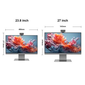 Universal Input 23.8 Inch Aio Barebone Core I7 All In One Pc for Gaming Curved Led Computer