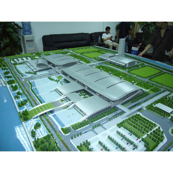Architectural Model of Modern Exhibition Center – Precision Scale Model with Detailed Landscaping