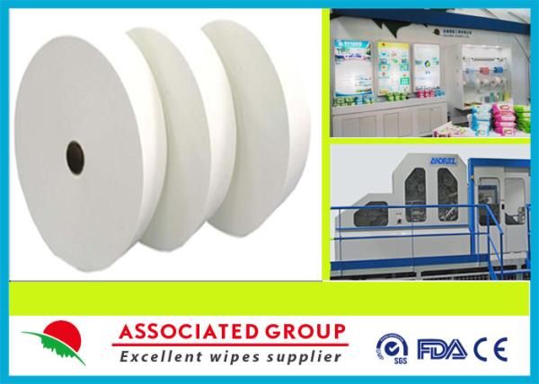 Buy Customized Biodegradable Wet Wipes Spunlace Rolls With HS CODE at wholesale prices