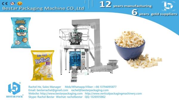 Buy Automatic popcorn packing machine with multi heads weigher at wholesale prices
