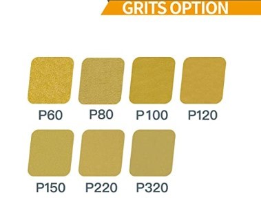 Hook And Loop Automotive Sanding Disc Putty Grinding sandpaper discs 236U yellow