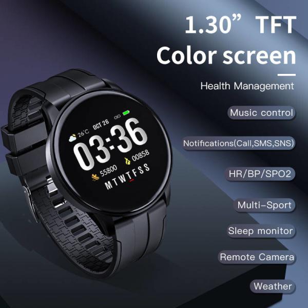 IP67 Bluetooth IOT Devices Screen Touch Smartwatch PPG Music Control For Women