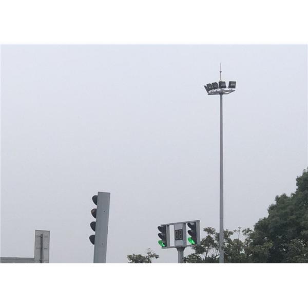 35m Height Led High Mast Pole With Lighting Thickness 5mm