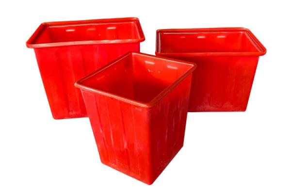 Buy Solid Durable Paper Recycling Bin , Plastic Kitchen Waste Bins In Red Color at wholesale prices