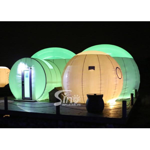 3m Dome Clear Inflatable Bubble Tent With Steel Frame Tunnel And Aluminium Door For Beach Hotel Use