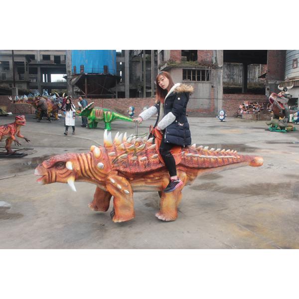 Remote Control Mechanical Animatronic Dinosaur Ride With Soft Silicone Rubber Skin