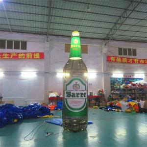 4m High Advertising Inflatables / Brown Inflatable Beer Bottle With Lighting