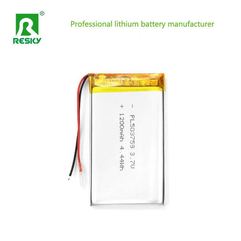 Power Lipo Battery 503759 3.7v 1200mAh 4.44wh Rechargeable Lithium Ion Battery Pack