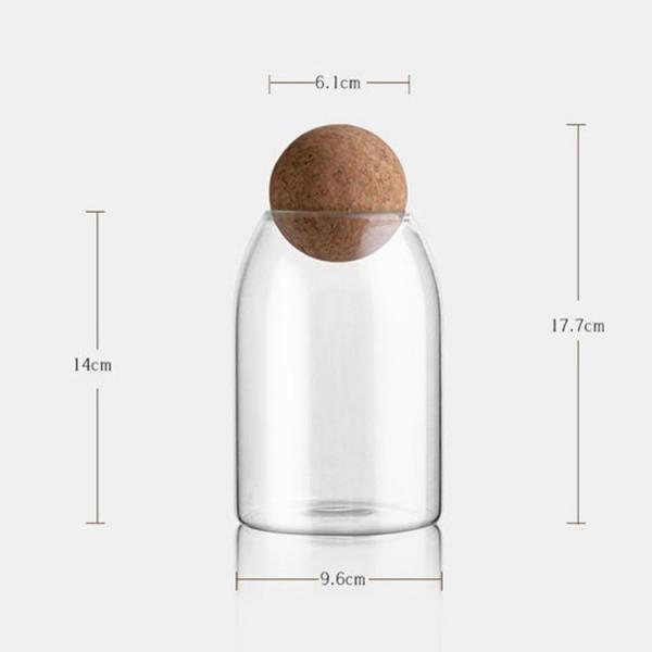 Buy Cheap price wholesaler storage tank Europe Nodic bottle with  round wooden lid heat resistance store food glass bottle at wholesale prices