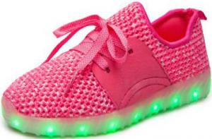 Quality Toddler Light Up Shoes Rechargeable Battery , Night Glowing Led Light Sneakers for sale