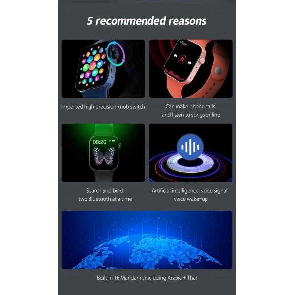 16M 1.69 inch LCD Smart Watch Sleep Tracker For Seniors