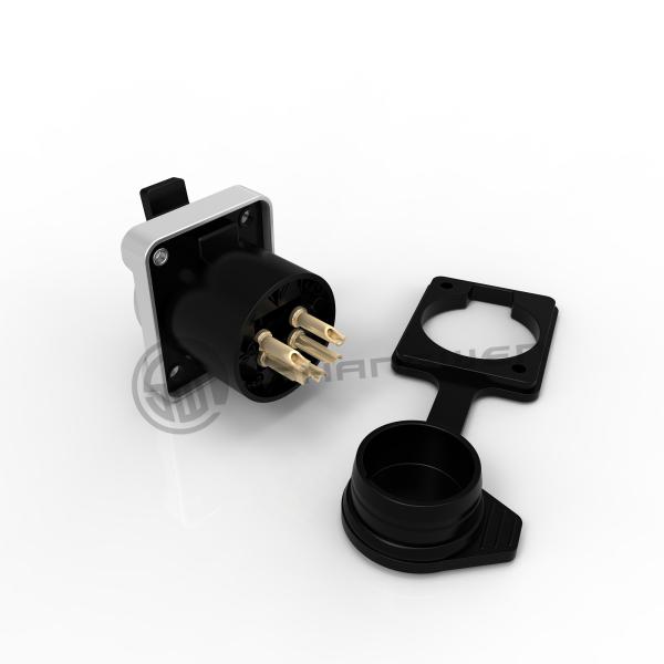 XLR Audio Power Waterproof Socket Connector 5 Pin Microphone IP65