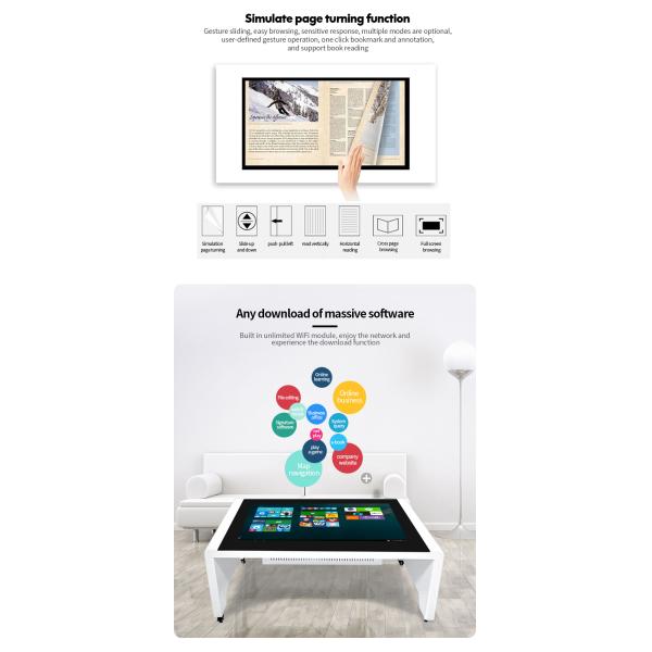 22 to 65 Inch All In One PCAP Smart Touch Screen Table Kiosk 1920x1080