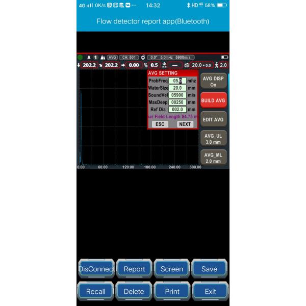 Anti Noise TFD806C Ultrasonic Flaw Detector Probe Frequency 20M Connect Pc